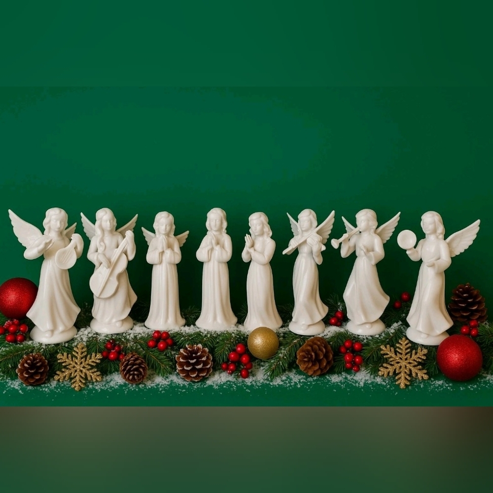 Karl-Heinz Klette Porcelain Angel Orchestra Set of 8 Figurines Germany